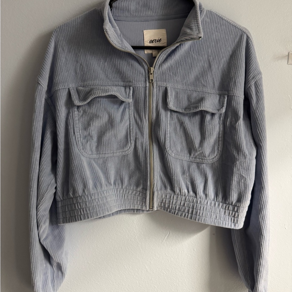 Aerie Women's Blue Corduroy Jacket